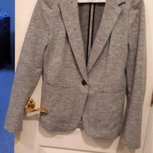 Banana Republic Marled Grey Lightweight Blazer